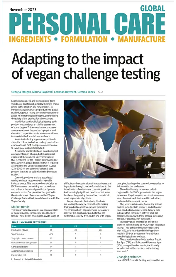Adapting to the Impact of Vegan Challenge Testing